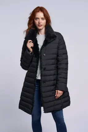 4255 Down coat reverses to genuine shearling  holiday Special. $475