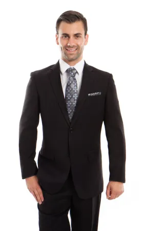 Black Herringbone Modern Fit Suit