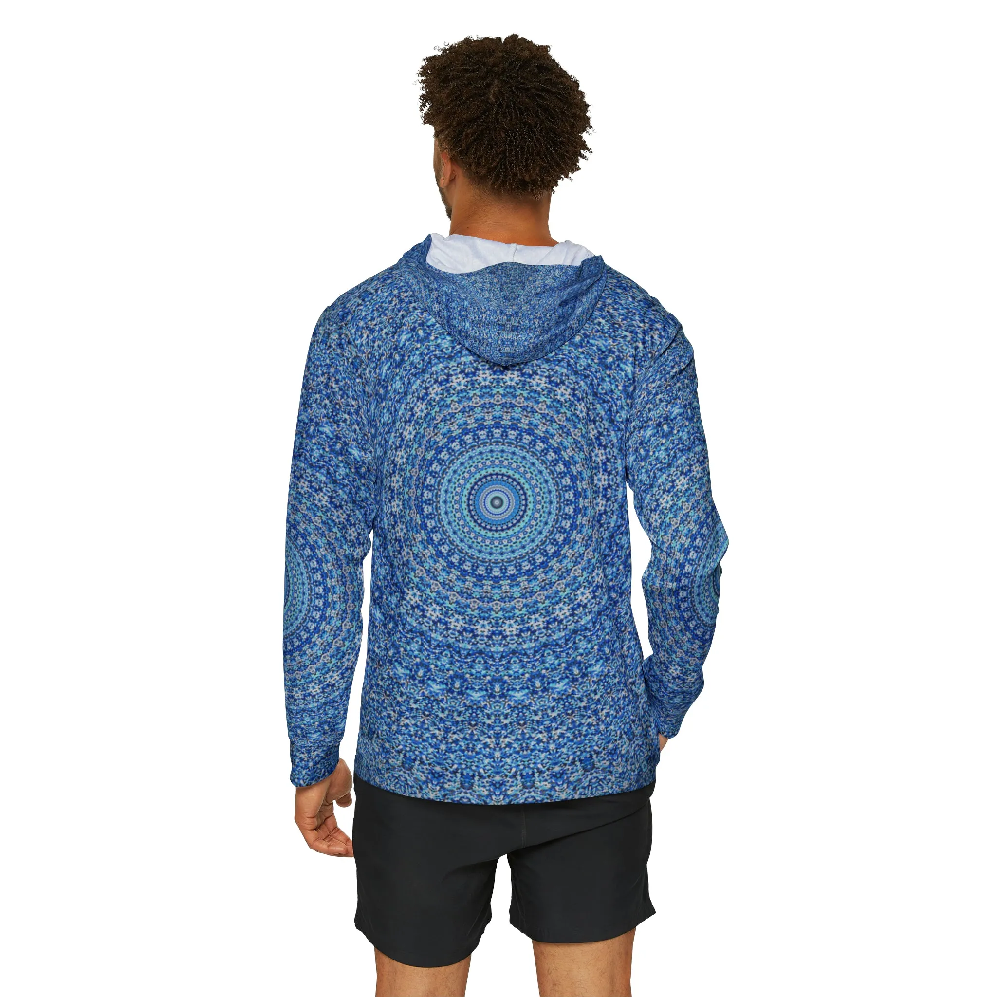 Blue Mandala - Men's Sports Warmup Hoodie