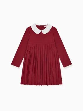 Burgundy Anna Girl Empire Dress