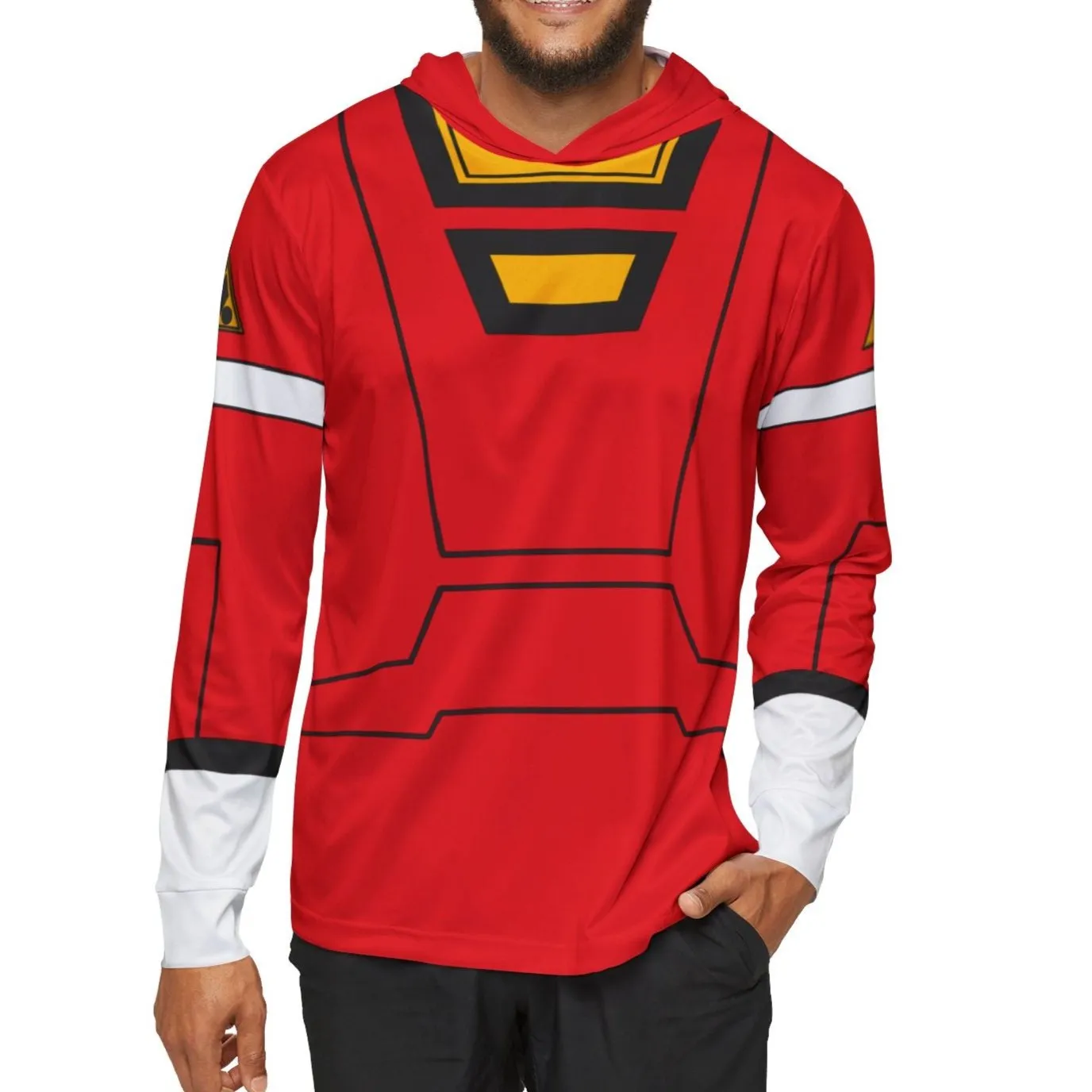 Carranger Red Racer Hoodie (Full Print) Super Sentai T Shirt Custom Graphic Art Cosplay Shirts Power Rangers Retro Vintage 90s Tee