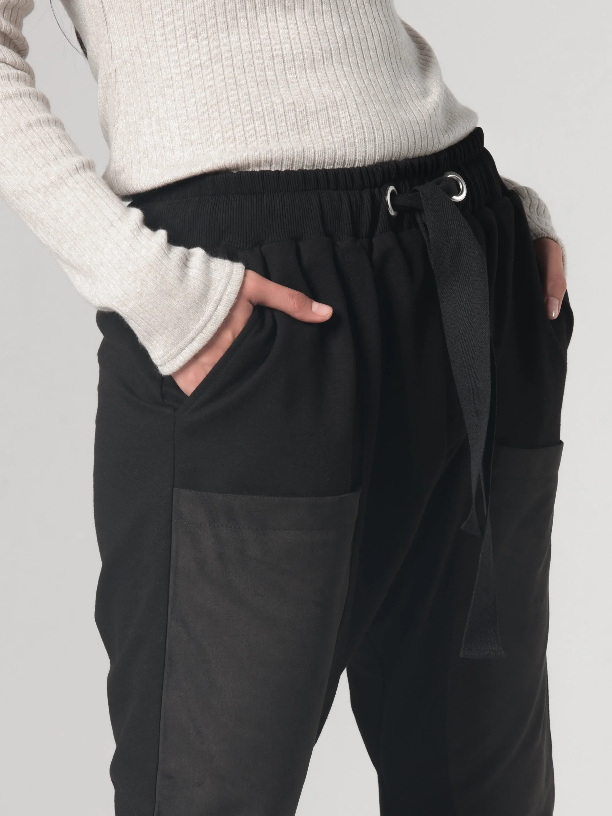 Casual Elastic Waist Pants