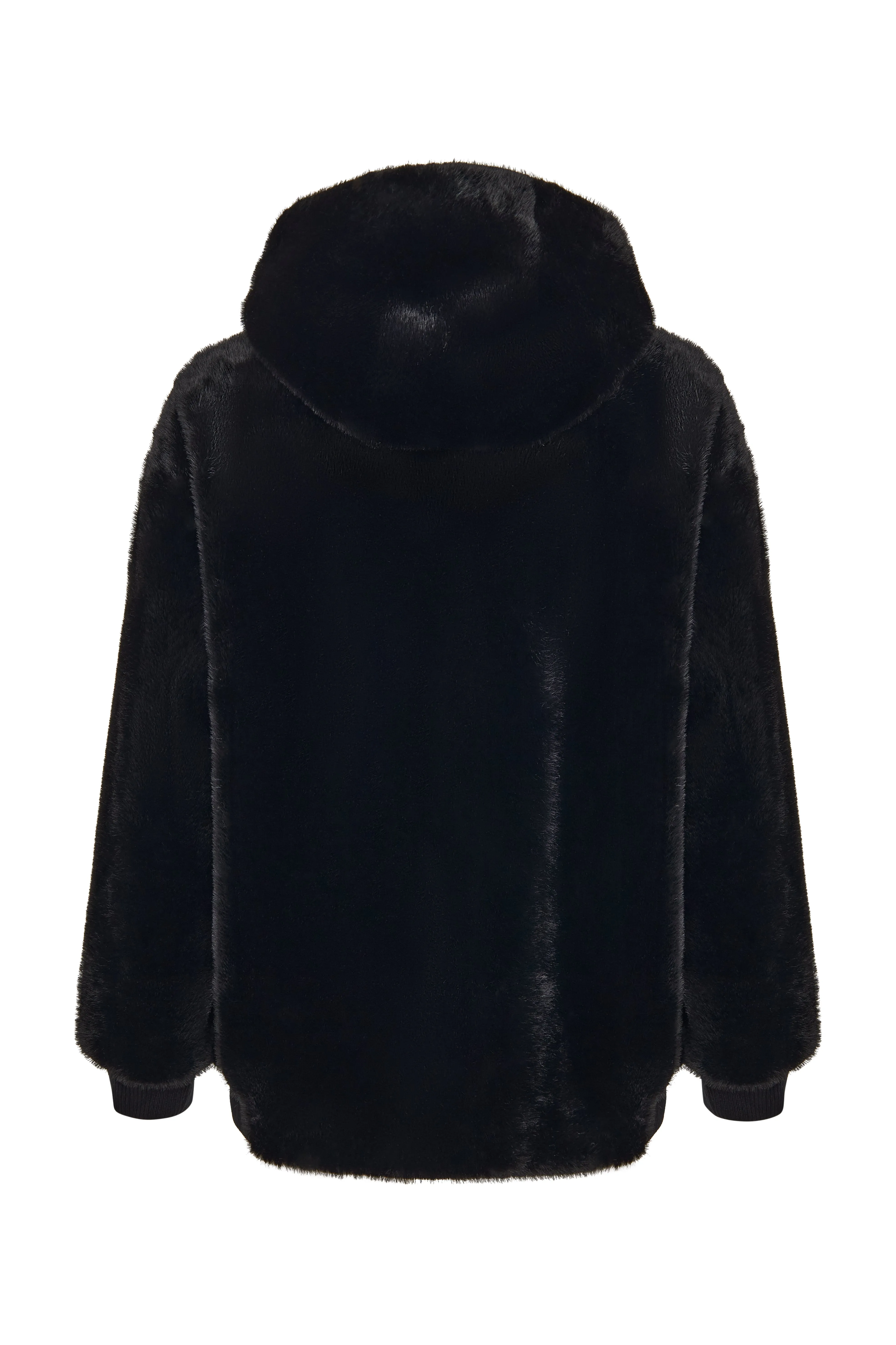 Chic Short Faux Fur Coat Neve - Black