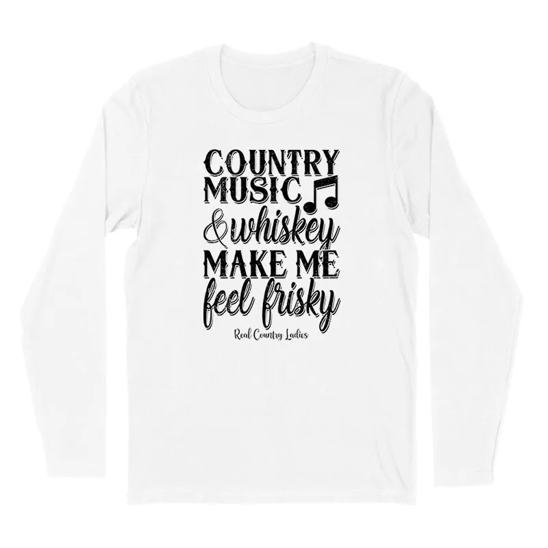 Country Music And Whiskey Black Print Hoodies & Long Sleeves