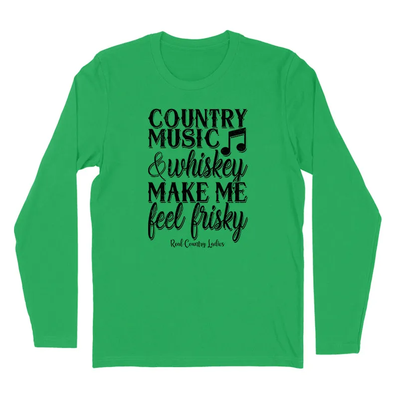 Country Music And Whiskey Black Print Hoodies & Long Sleeves