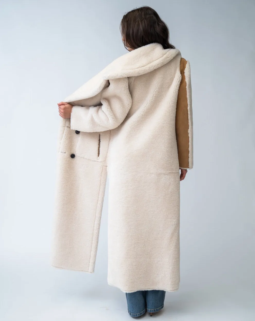 Faux Shearling Reversible Coat