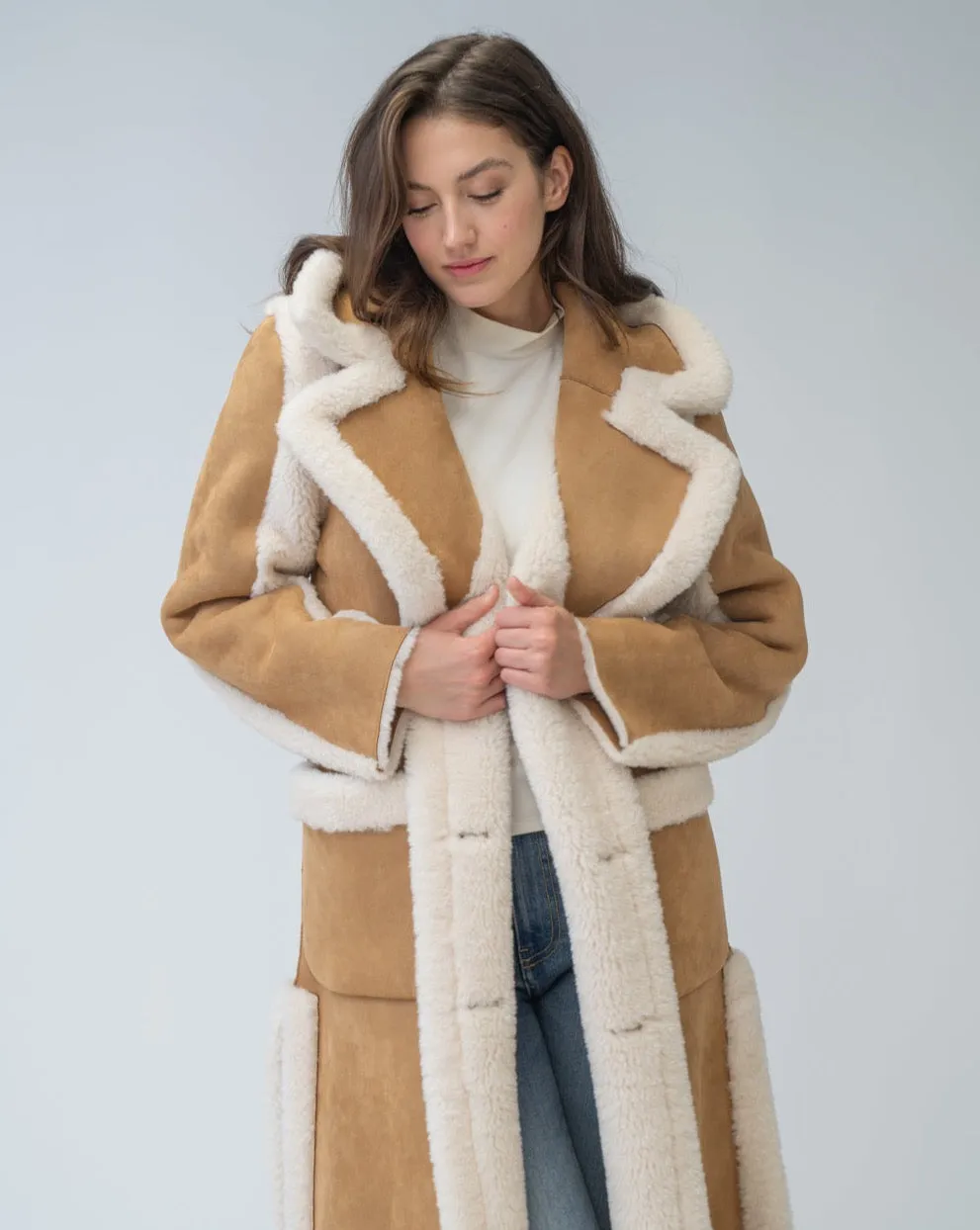 Faux Shearling Reversible Coat