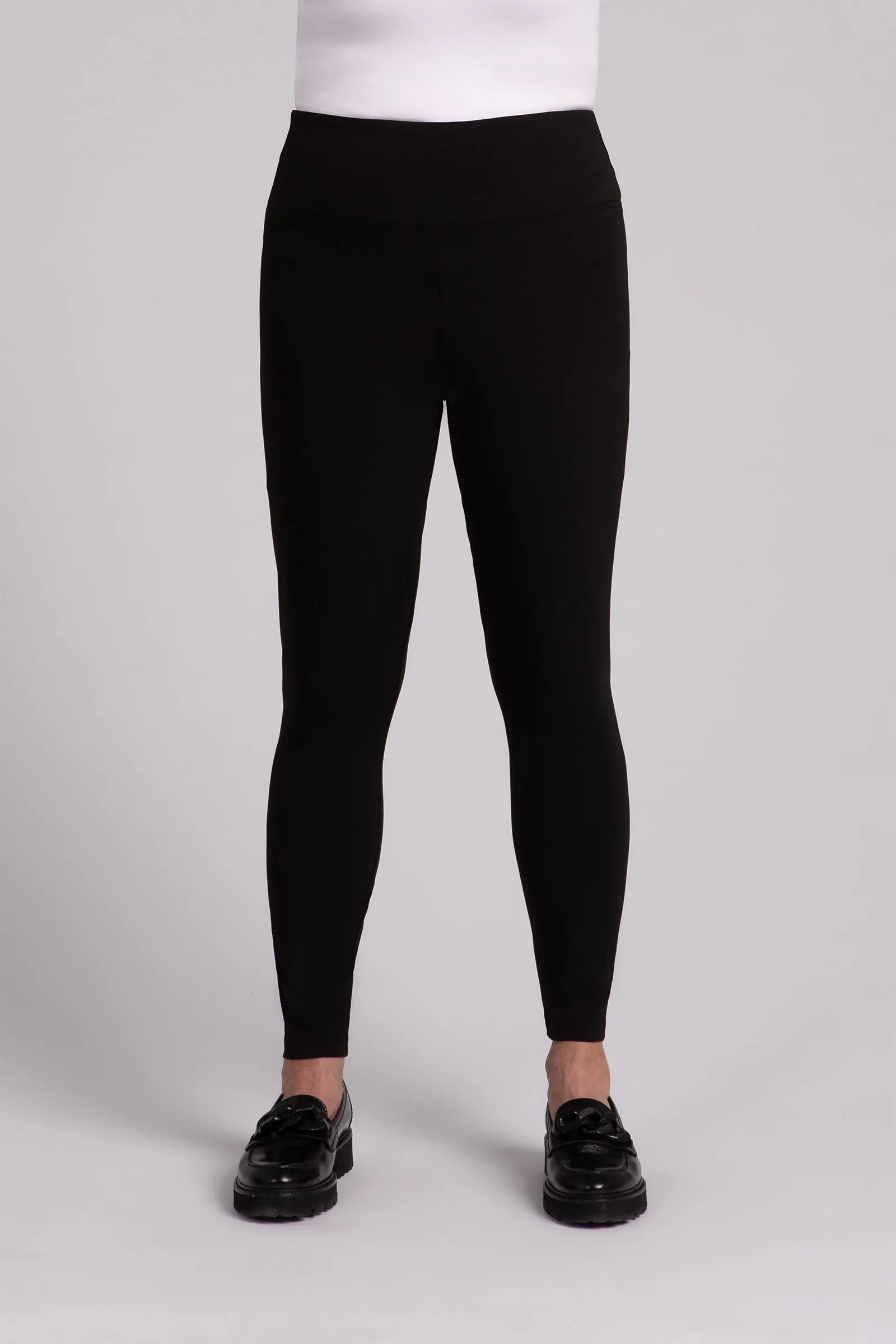 Fleece Back Jersey Nu Yoke Legging | Black