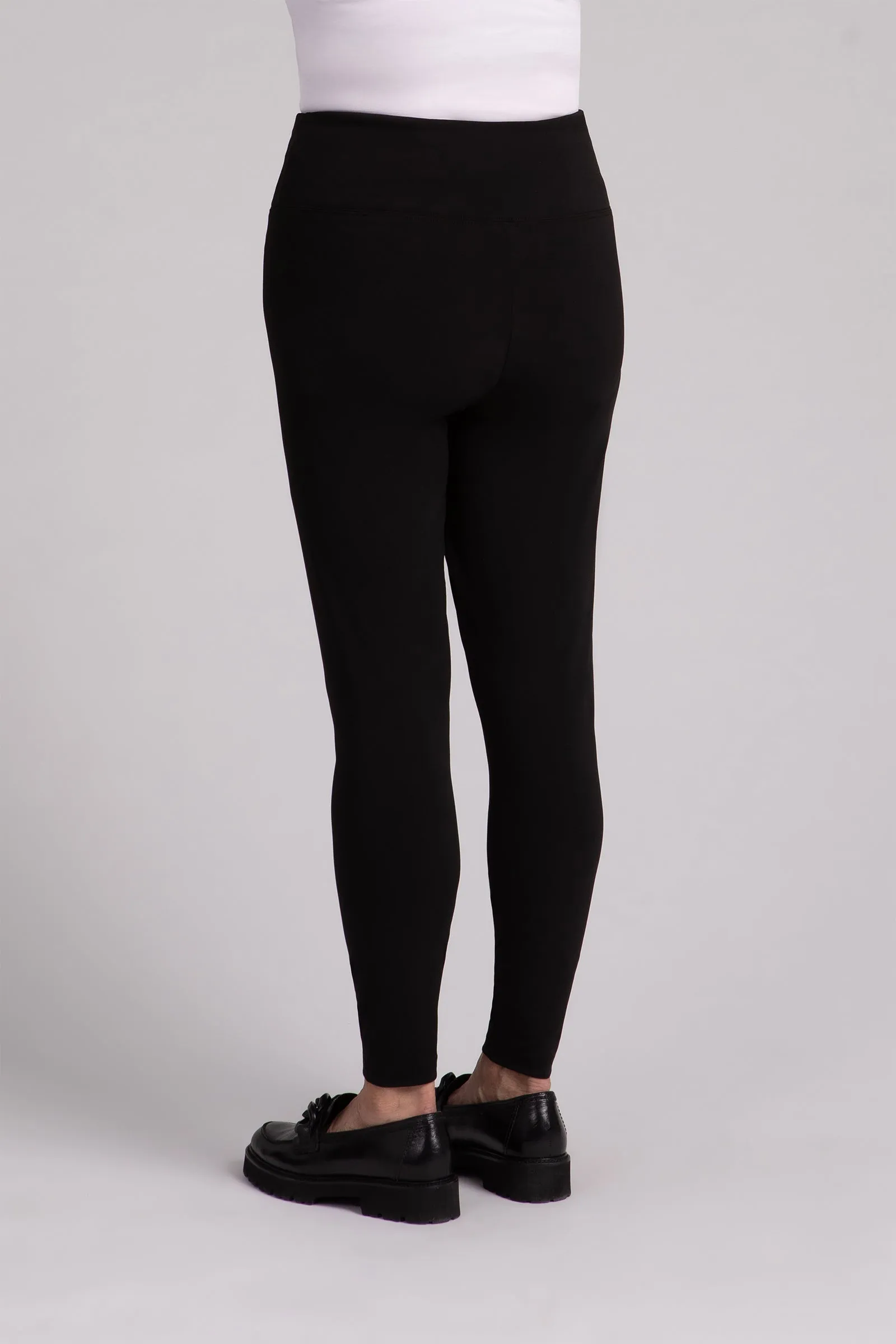 Fleece Back Jersey Nu Yoke Legging | Black