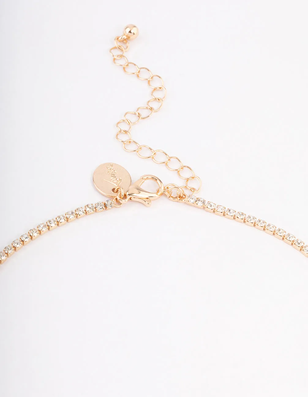 Gold Diamante Cupchain Butterfly Necklace