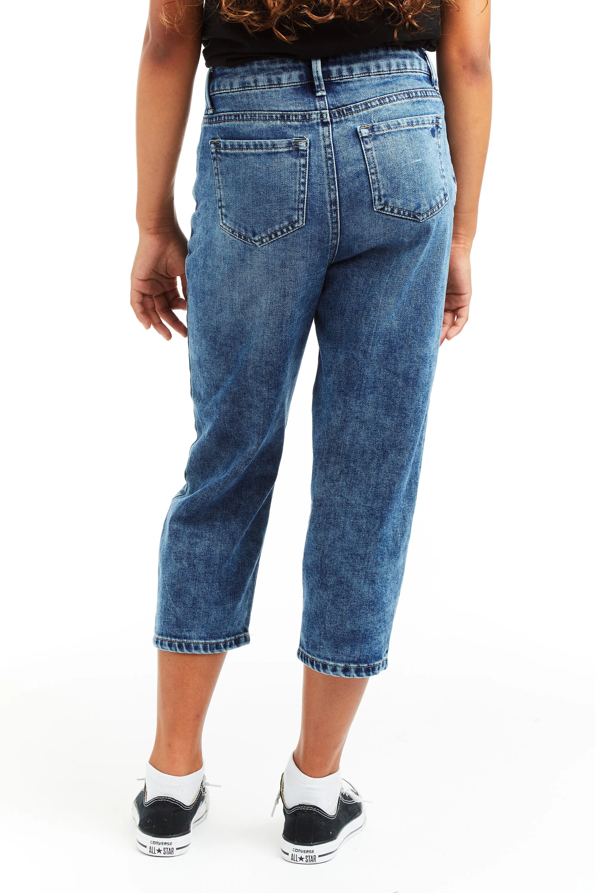 High Rise Crop Barrel Jeans