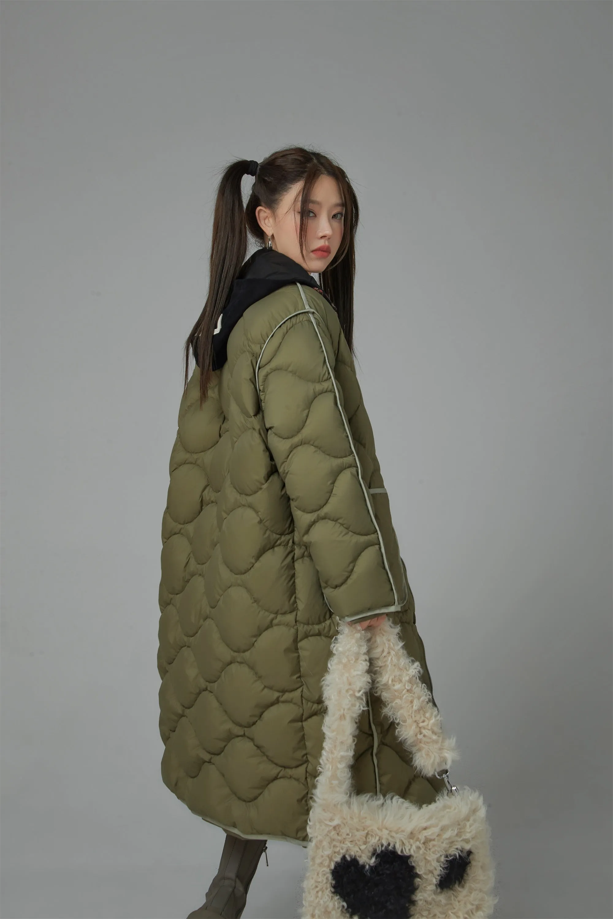 I Got Up Cozy Quilted Padding Coat