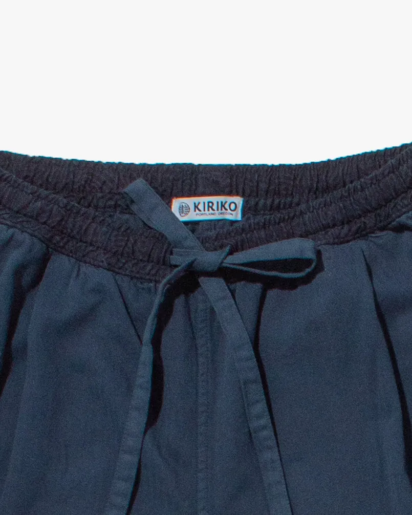 Kiriko Original Pants, Raku, Navy Nami, Cropped