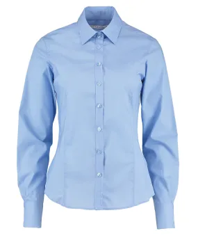 Light Blue* - Business blouse long-sleeved (tailored fit)