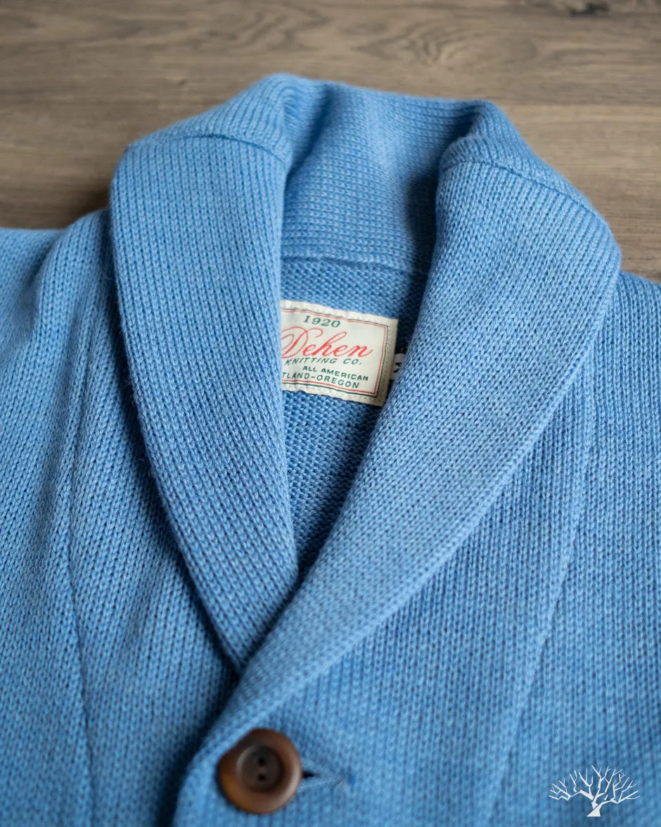 Oxford Shawl Sweater - Columbia Blue