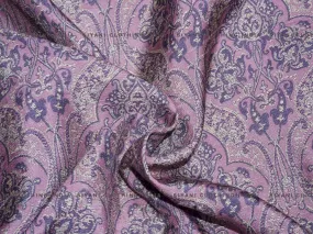 Pastel Floral Printed Raw Silk Fabric