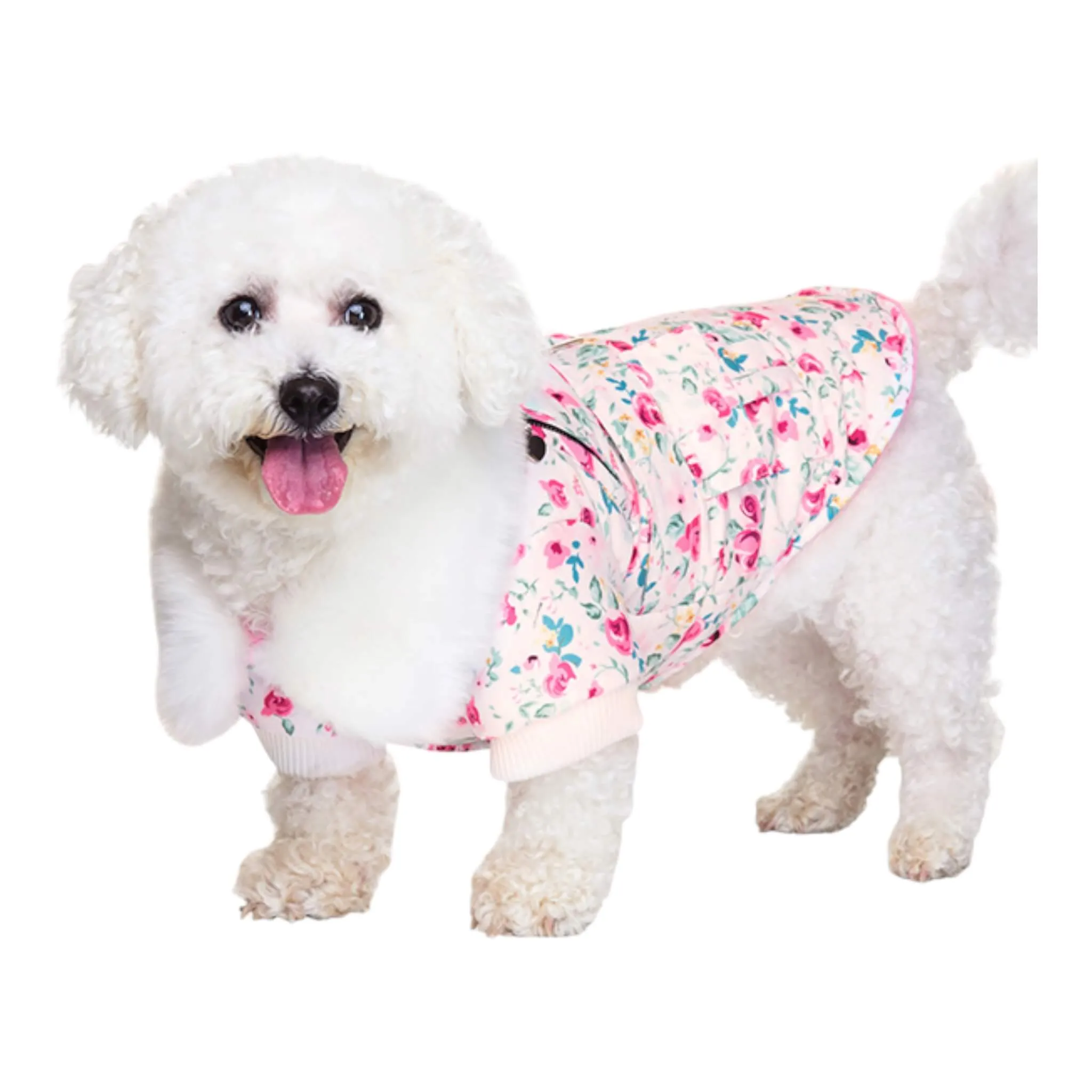 Pink Floral Cascade Dog Coat