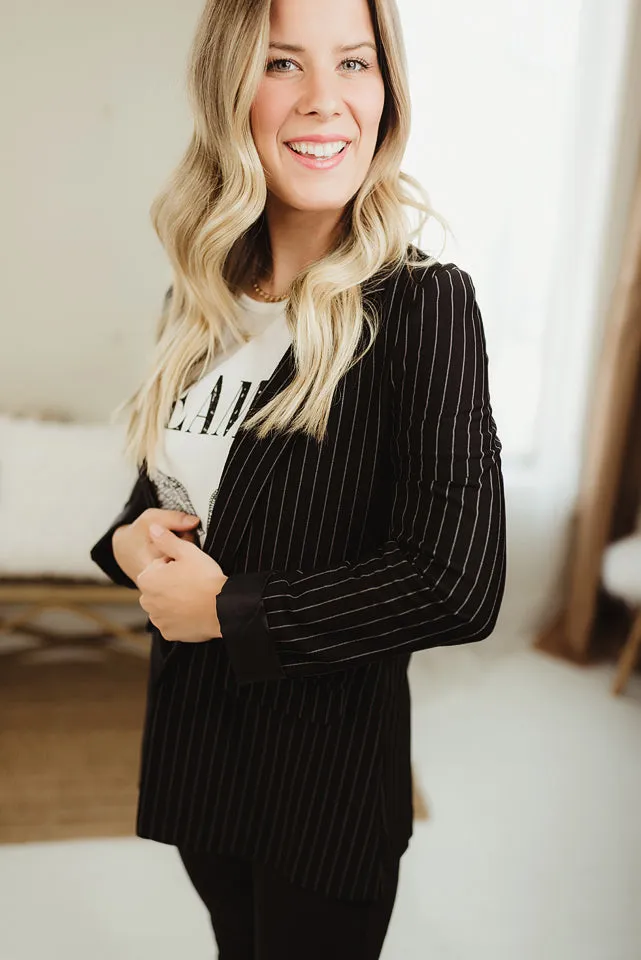 Pinstriped Blazer