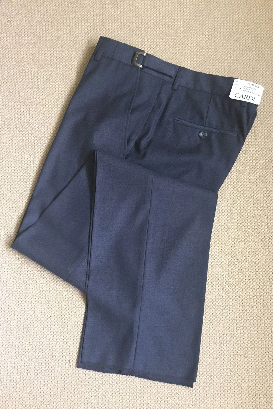 "Ethan" Steel Grey Super 150's Luxury Viscose Blend Suit Pants