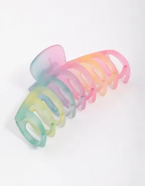 Rainbow Gradient Hair Claw Clip