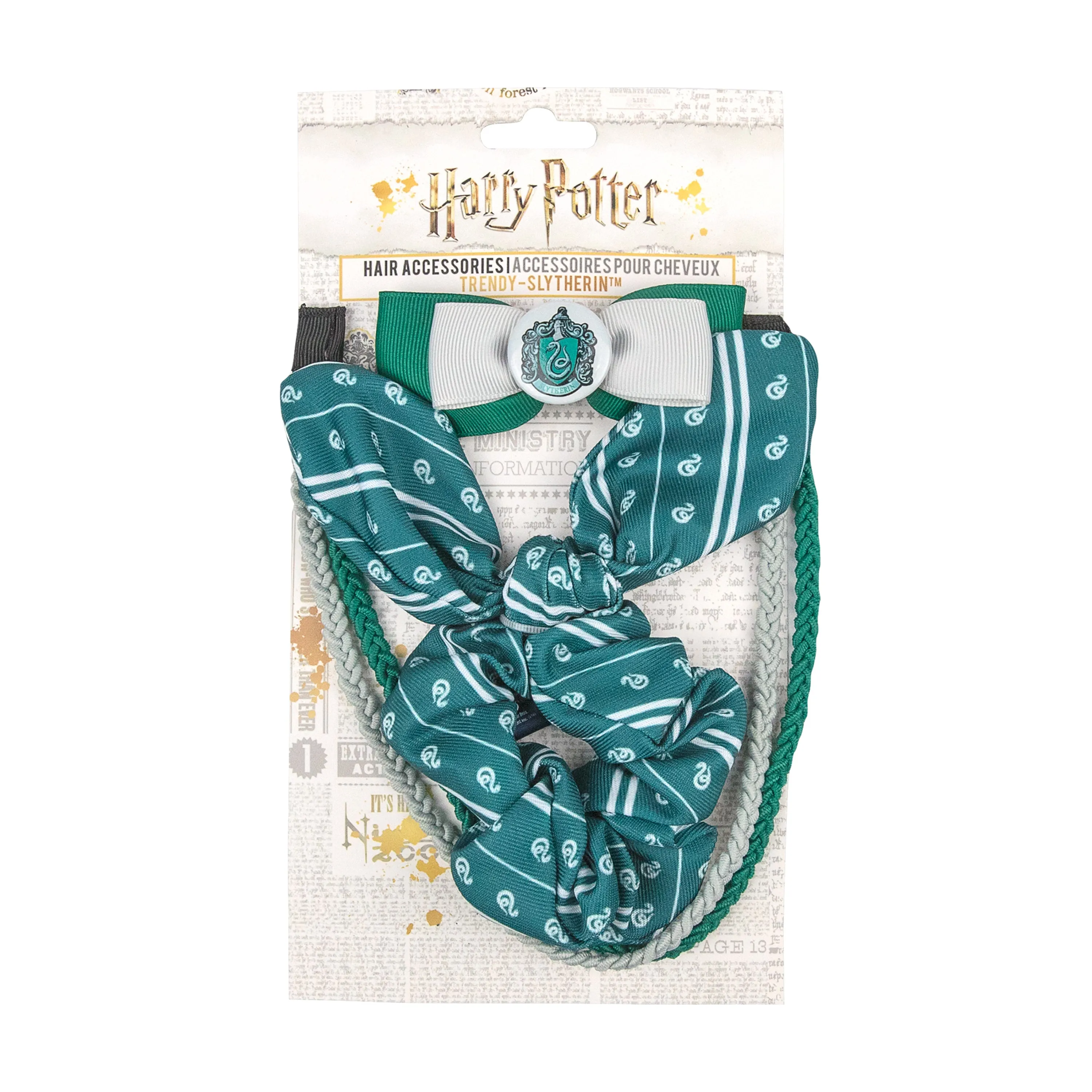 Set of 3 Trendy Slytherin Hair Accessories Set