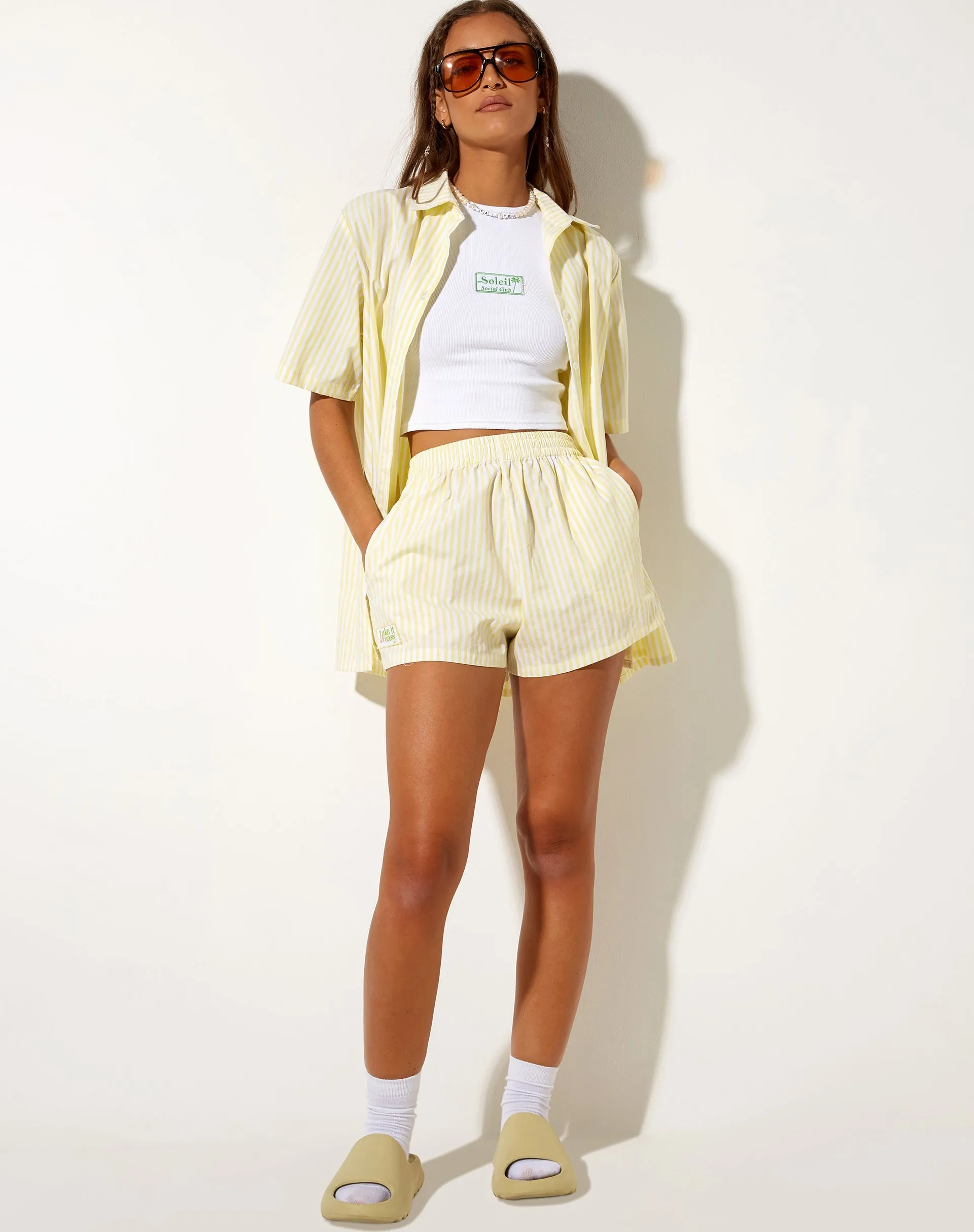 Smita Shirt in Transparent Yellow Take It Easy