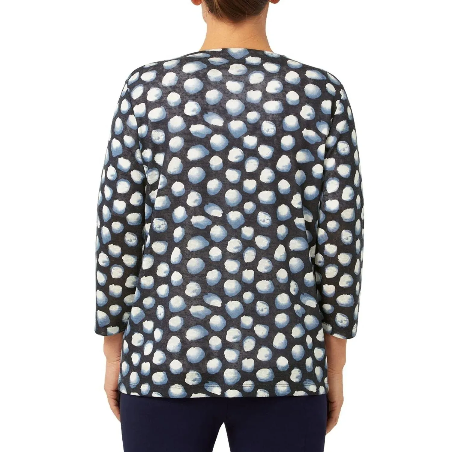 TIGI 14/16 Navy Polka Dot Cardigan