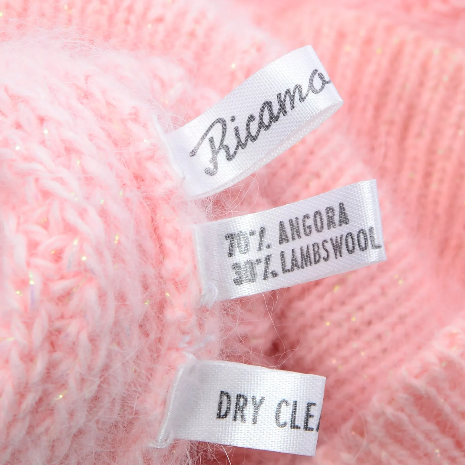 Vintage Ricama Pink Angora & Lambswool Sweater