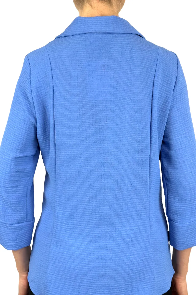 Women's Blue Blouse on Sale - Flattering Comfort fit Quality Fabric Made in Canada - Sizes S - XLarge